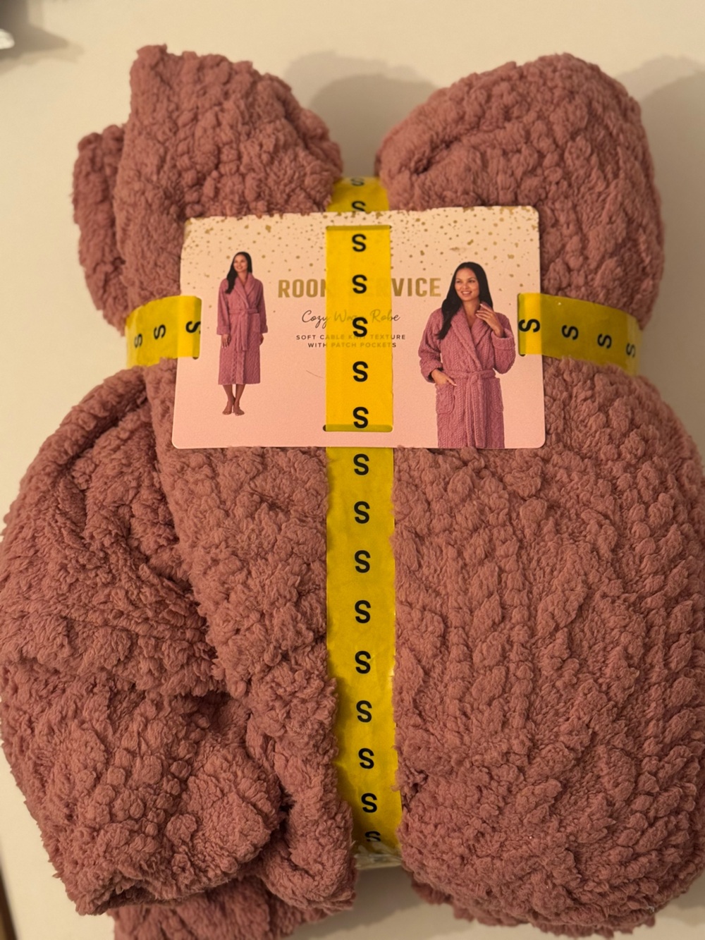 Cozy Plush Robe - Dusty Rose